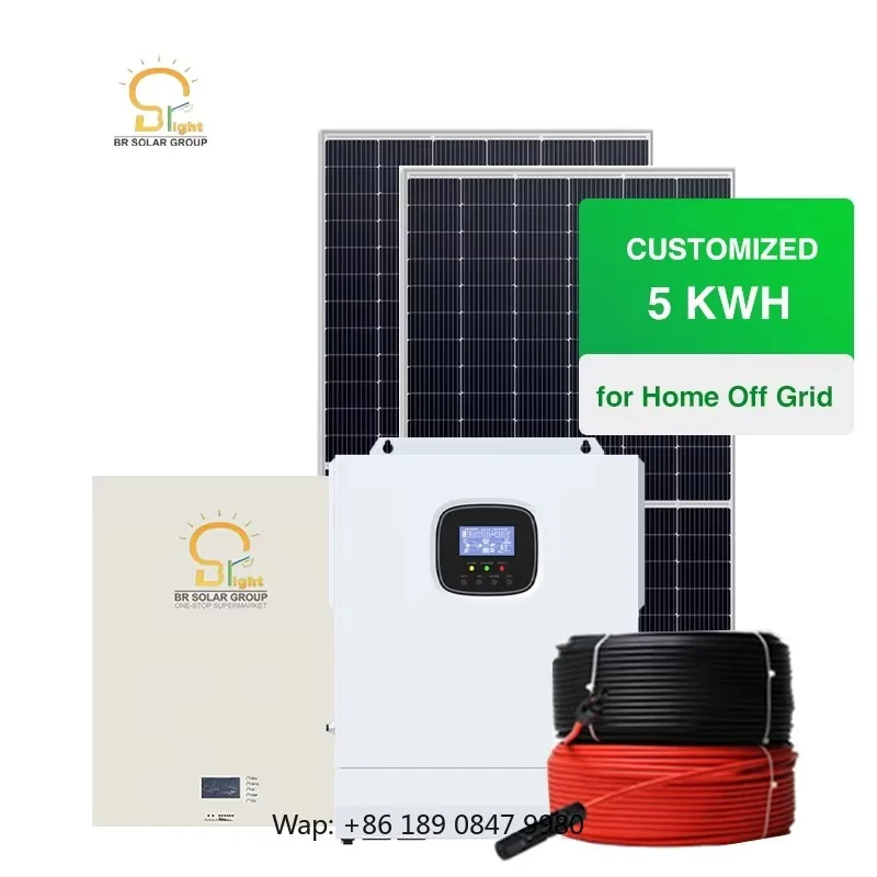 【Hot】BR SOLAR 5KW off Grid Solar Power System with MPPT Controller Pure Sine Wave Inverter Lithium Battery Storage for
