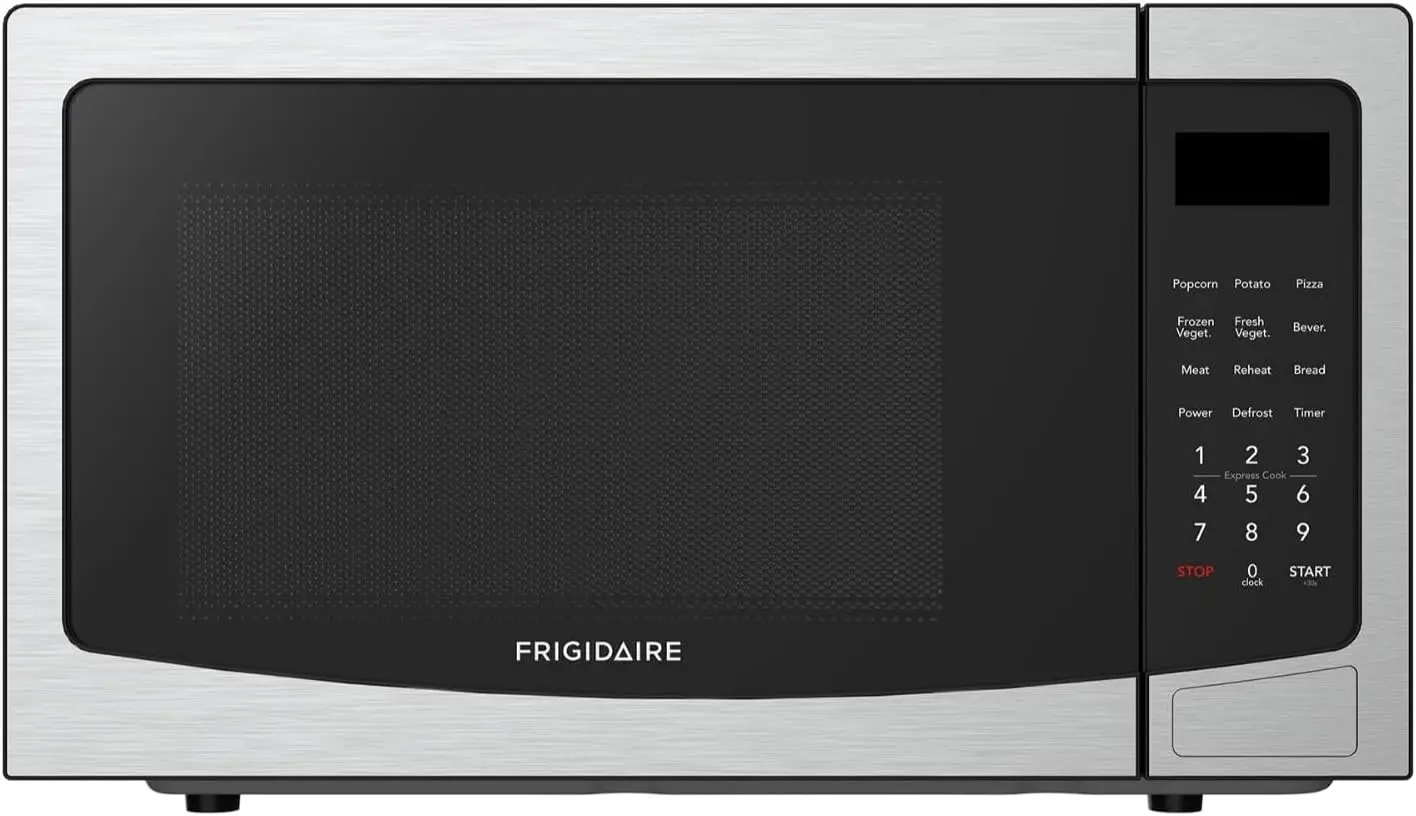 

1.1 Cu Ft Stainless Steel Countertop Microwave Oven, Multi Function, Programmable, 1000W, residential kitchen, Stainless