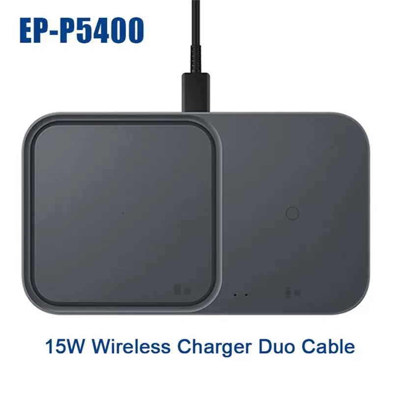 A[T81C!] 15W Fast Wireless Charging Pad for Samsung Galaxy S23 S21 S10 Note Series Smartwatch and AirPods 3