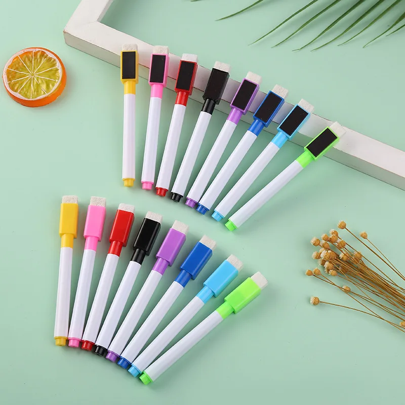 Magnetic Erasable Whiteboard Pen Color Options Blackboard Note Numbering Stationery Office Teaching Supplies for Classroom Use