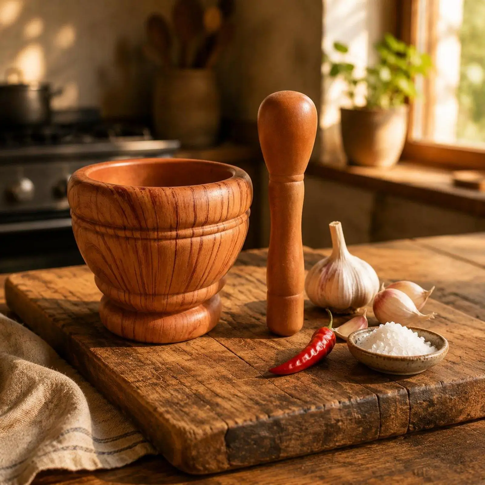 Garlic Press Garlic Grinder Kitchen Mortar Pestle PP Plastic Spice Mortar Hand Grinder for Sauces Dips and Rubs