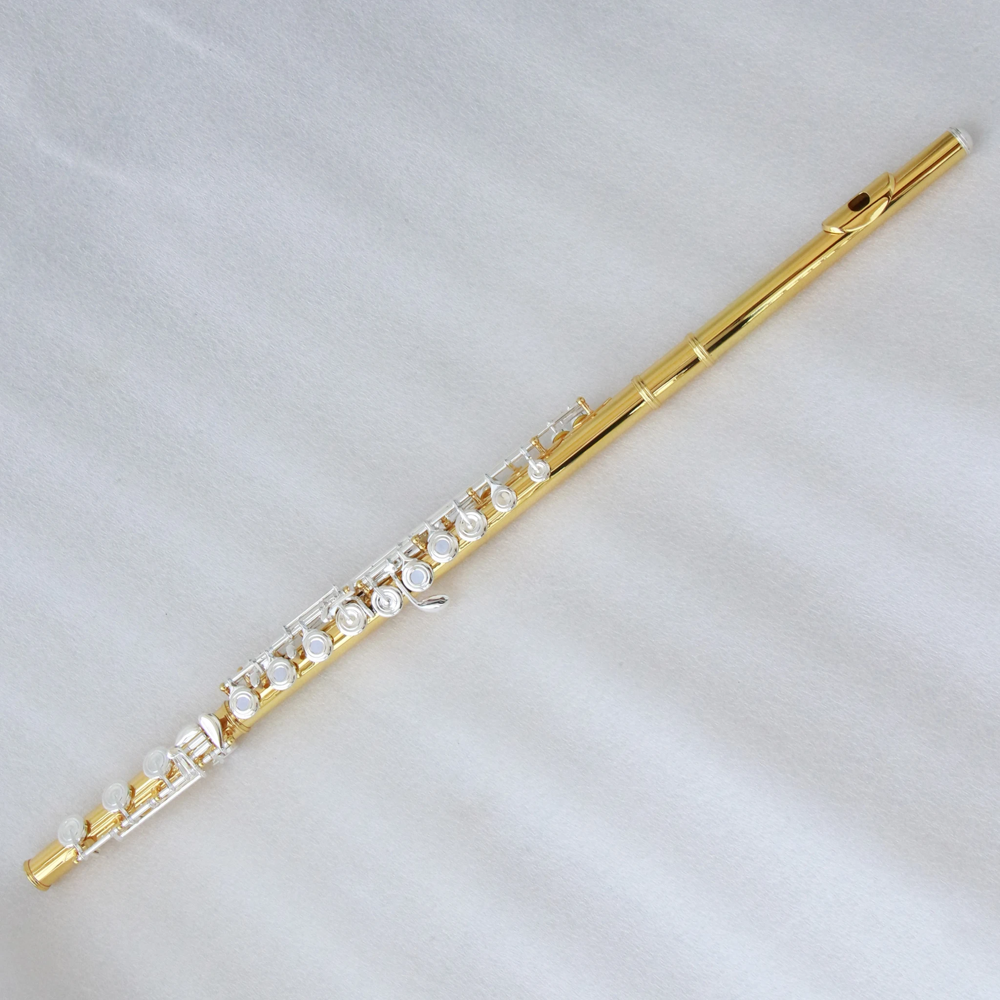 Exquisite chinese flute High quality flute music instrument Gold Plated Body Silver Plated Keys professional flute