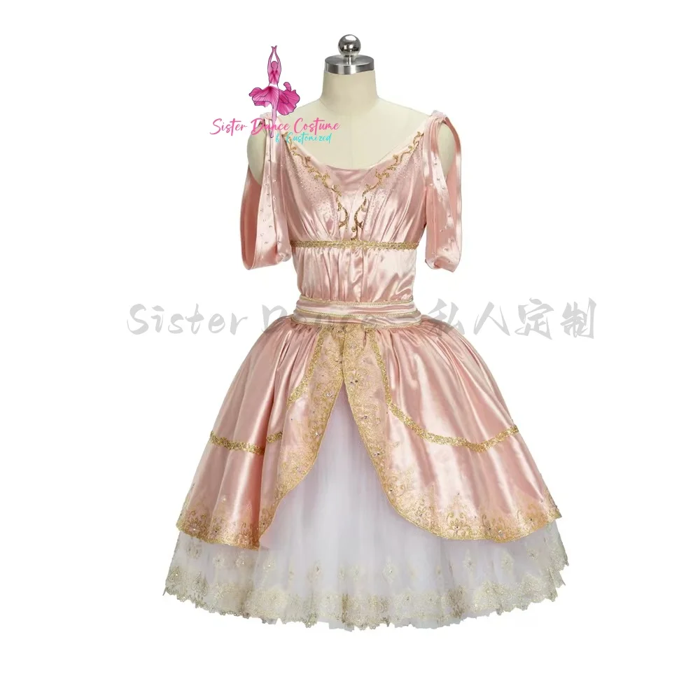 2024 Dawn goddess and other variations of the tutu private custom adult children pink performance contest dress women's costume