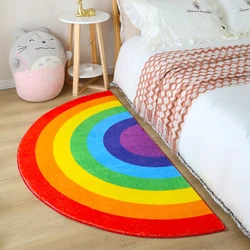 Tappeto da comodino carino cartone animato tappeti arcobaleno semicerchio per camera da letto tappeto moderno per camera dei bambini tappeti di grandi dimensioni per soggiorno