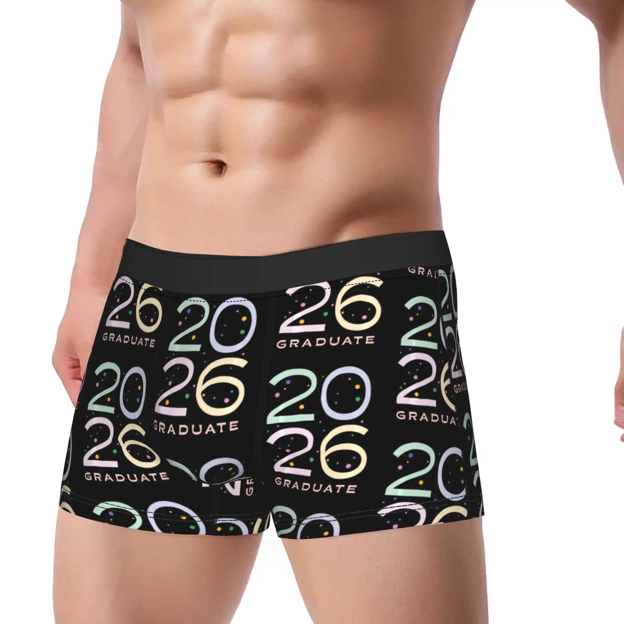 Graduate   Seniors Party Pastel Graphic Class Of 2026 Underpants Homme Panties Male Underwear Print Shorts Boxer Briefs