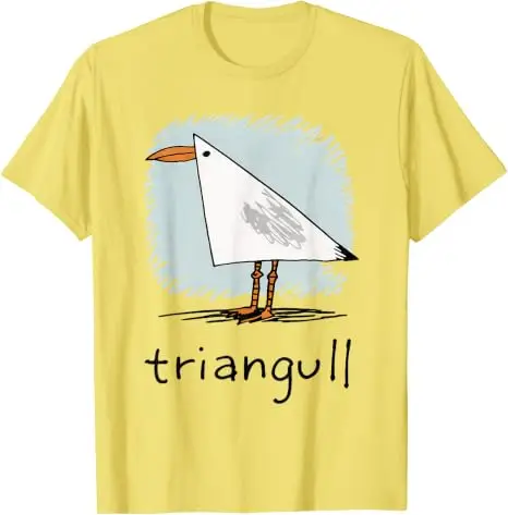 Triangull Dreieck Möwe Vogel Wortspiel Lustiges Strand-T-Shirt Y2k Vogelkunst Grafik-Bekleidung Weiche Baumwolle Kurzarm-T-Shirts Neuheit – Detail 20