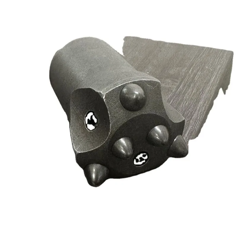 

1PC Industrial Cold Press Button Bit Column Triangular Plum Blossom For Mining Tunnel Hard Rock Drill YT28 Pneumatic Rock Drill