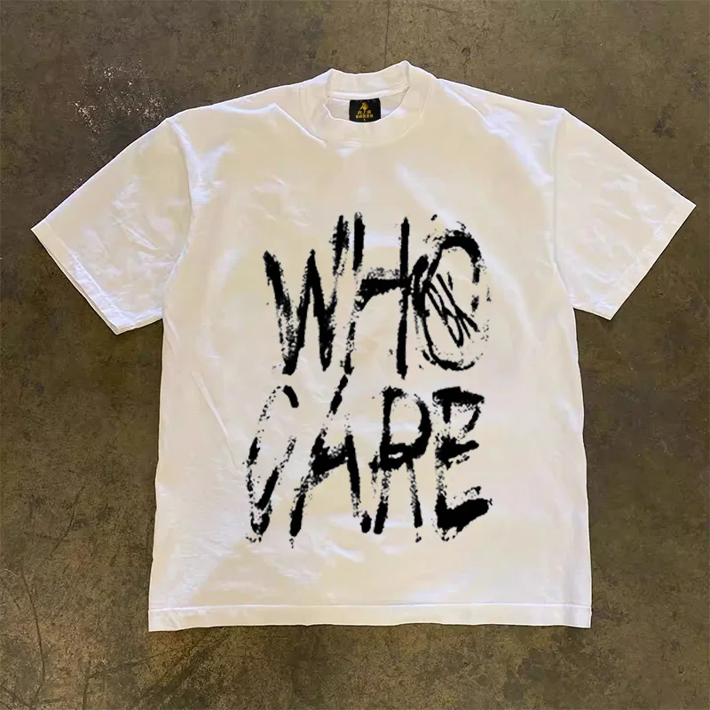 Loose Fit Cotton T-Shirt Unisex Short Sleeve Double Thread UPUPXIA Hero Print Sweat Absorbent round Neck Casual Summer Top