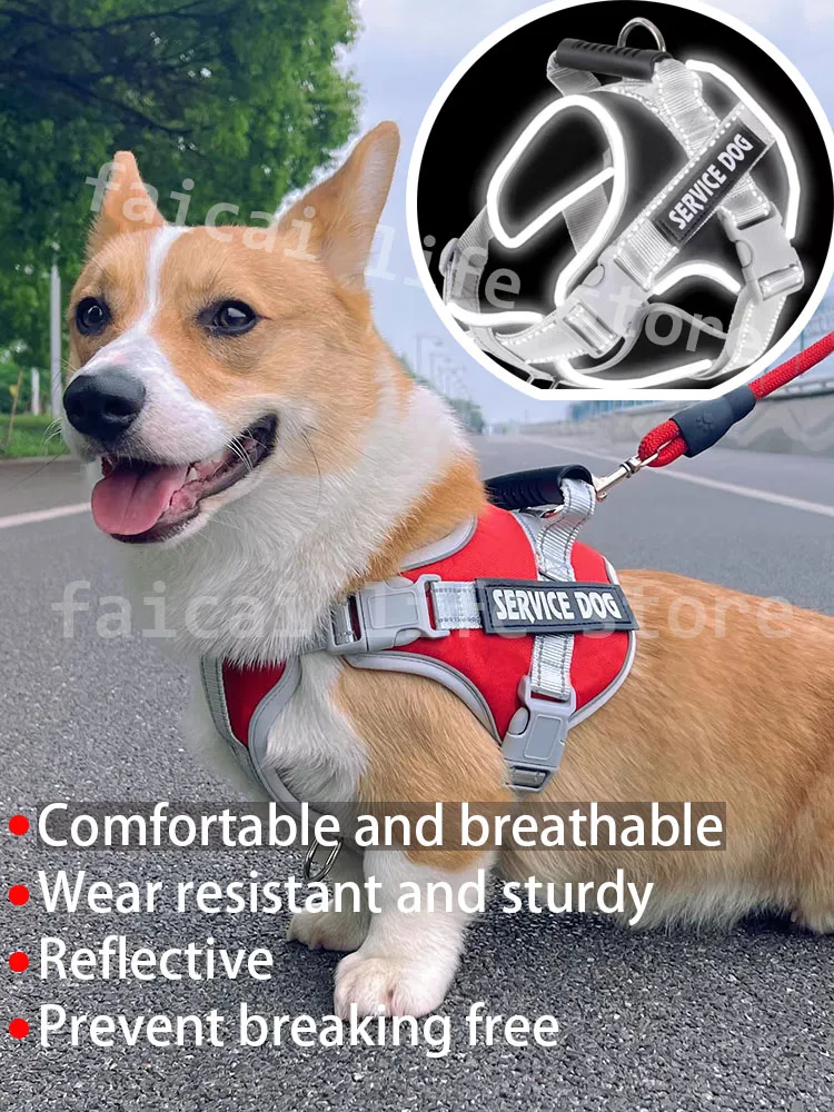 Nylon Mesh Dog Harness Leash Reflective Safety Training Walking Chest Vest Leads Collar For small large dog Pets Dogs Accessory