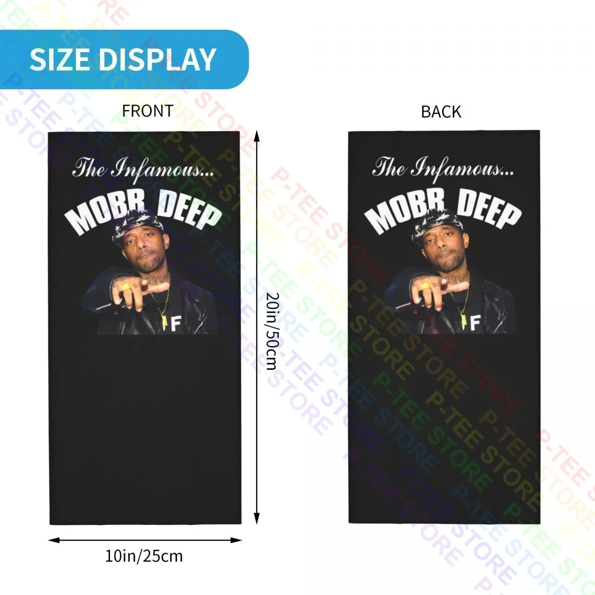 Mobb Deep Shirt The Infamous Prodigy Havoc Hip Hop Memorial Rap Neck Gaiter Bandana Scarf Face Mask Printing