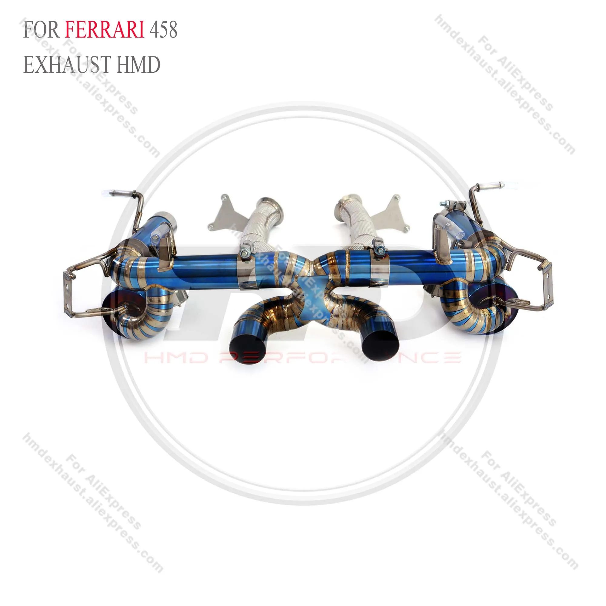 

HMD Titanium Exhaust System Performance Catback Full exhaust for Ferrari 458 4.5L With Valves