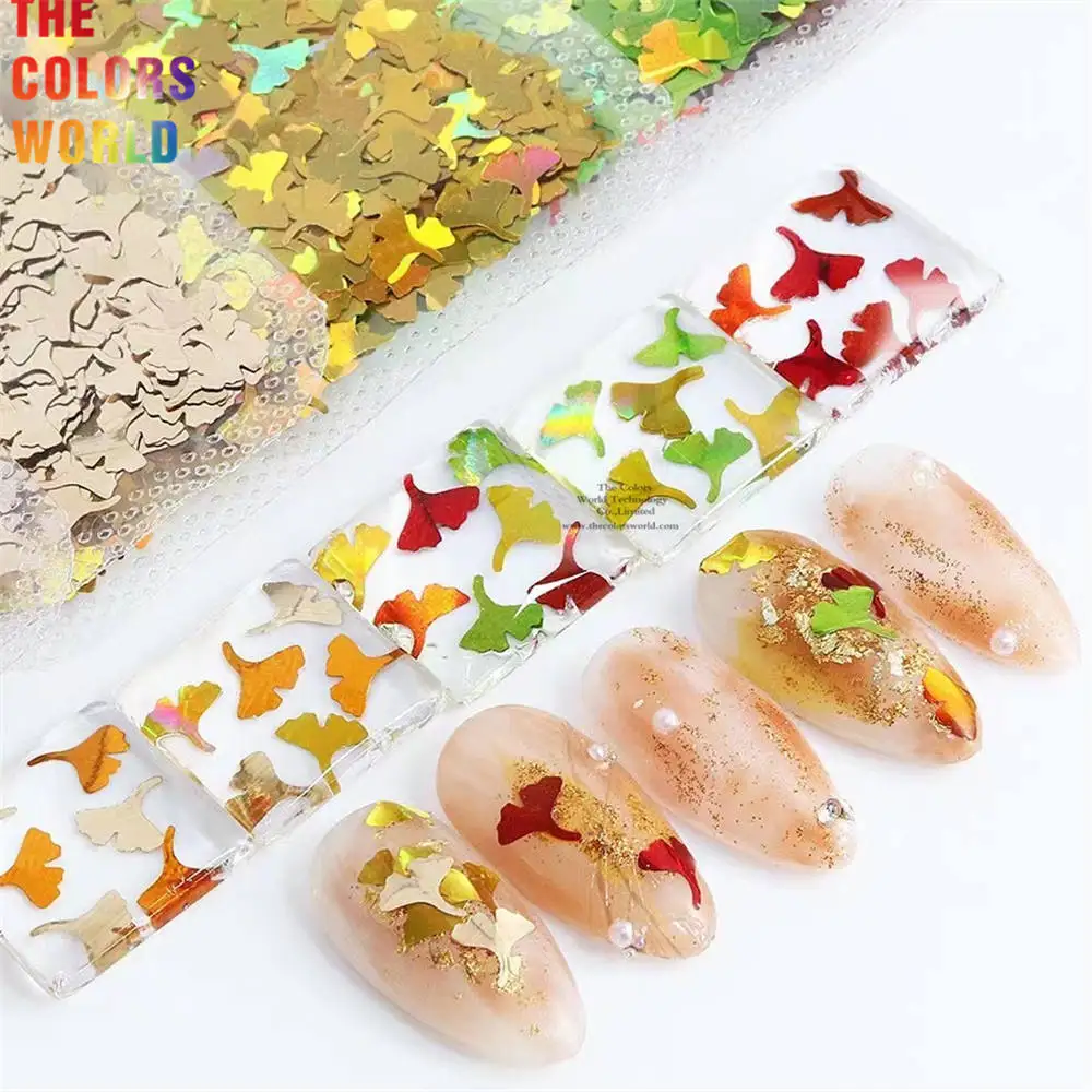 TCT-817 Ginkgo Leaf Shape Glitter Sequins For Resin DIY Making Art Craft Nails DIY Body Art Makeup Home Decoration Accessories