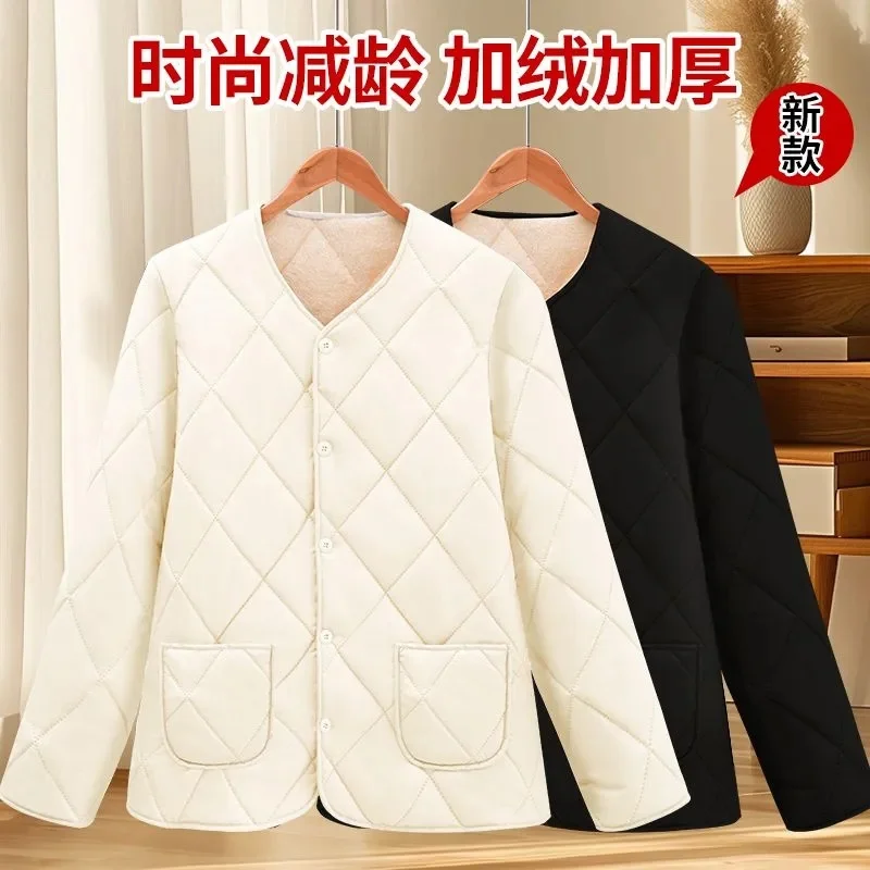 Newly Added Thick Inner Lining Cotton Coat With Added Fleece Short Lightweight Base Cotton Jacket Winter Warm Down Cotton Jacket