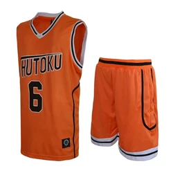 Anime Kuroko Basketball Basuke Cosplay Shutoku School Uniforms Midorima Shintaro 6 Jersey Set Sportswear T-shirt Shorts Costume