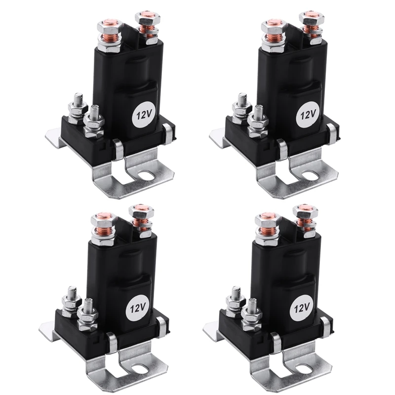 4X Dual Battery Isolator Relay Start On/Off 4 Pin 500A 12V For Car Power Switch