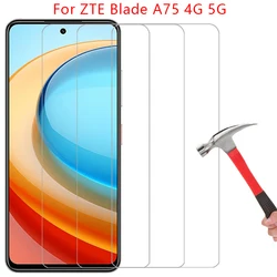 screen protector tempered glass for zte blade a75 4g 5g phone case on bladea75 a 75 75a a75case back cover 360 protective coque