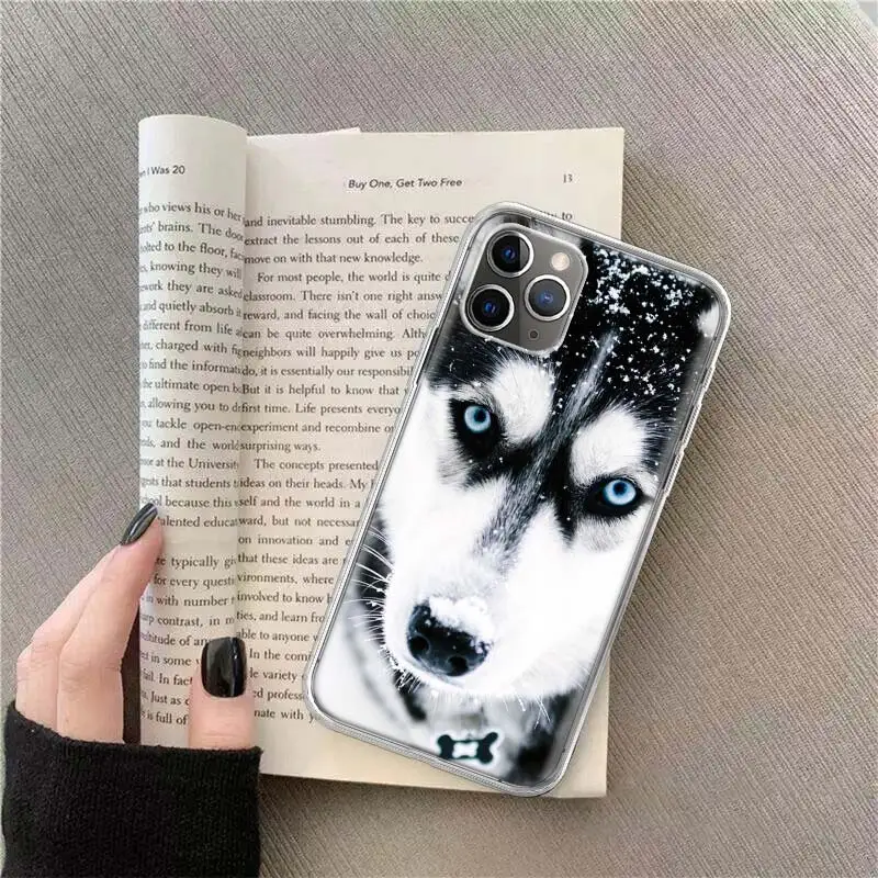 Siberian Husky Sled Dog Phone For Apple Iphone 14 12 13 15 Pro Max Mini 11 16 Plus X XS XR Case SE 2020 Shell Cover Clear TPU P