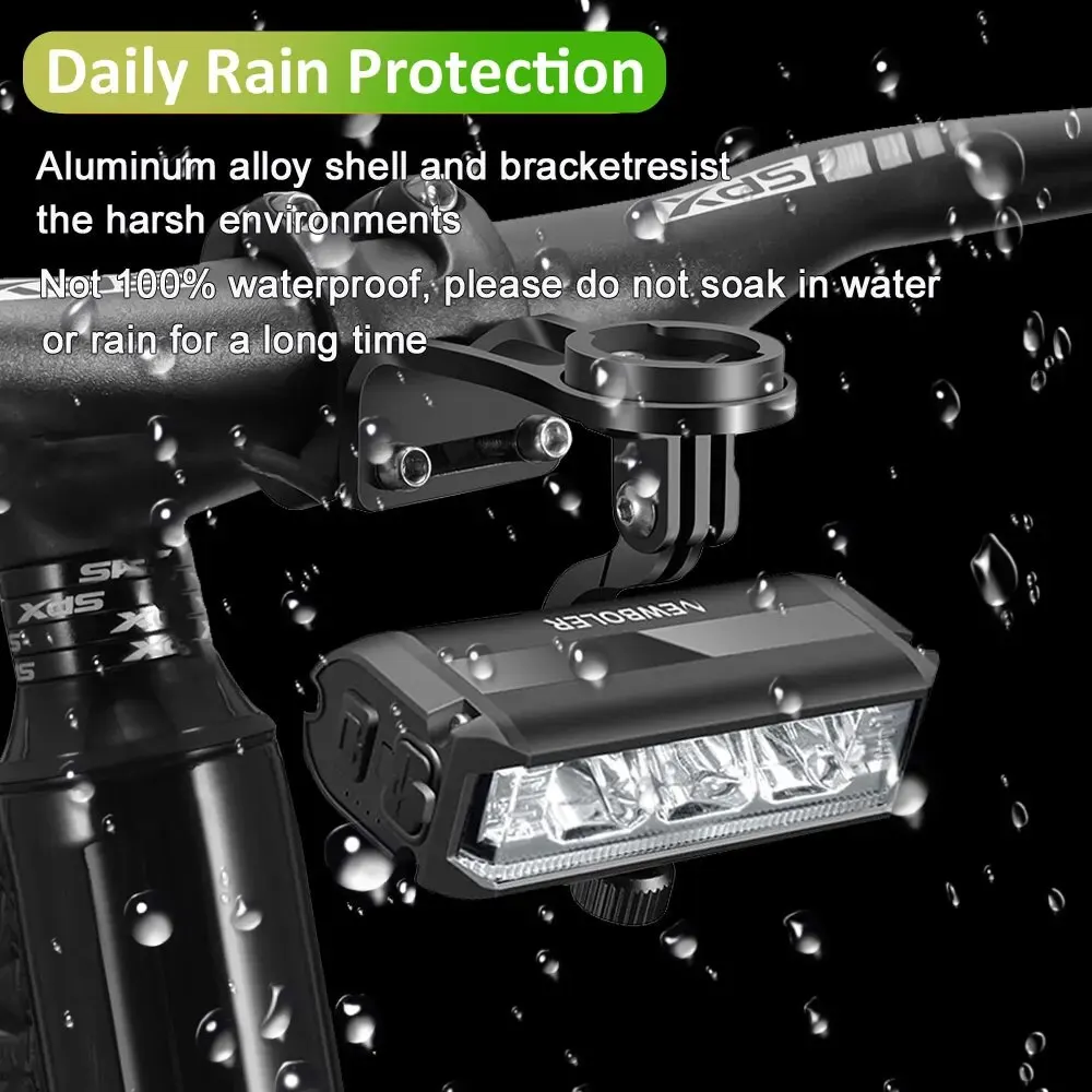 NEWBOLER Bicycle Light Front 2000mAh Bike Light 2000Lumen Waterproof Flashlight USB Charging MTB Road Cycling Lamp Accessories