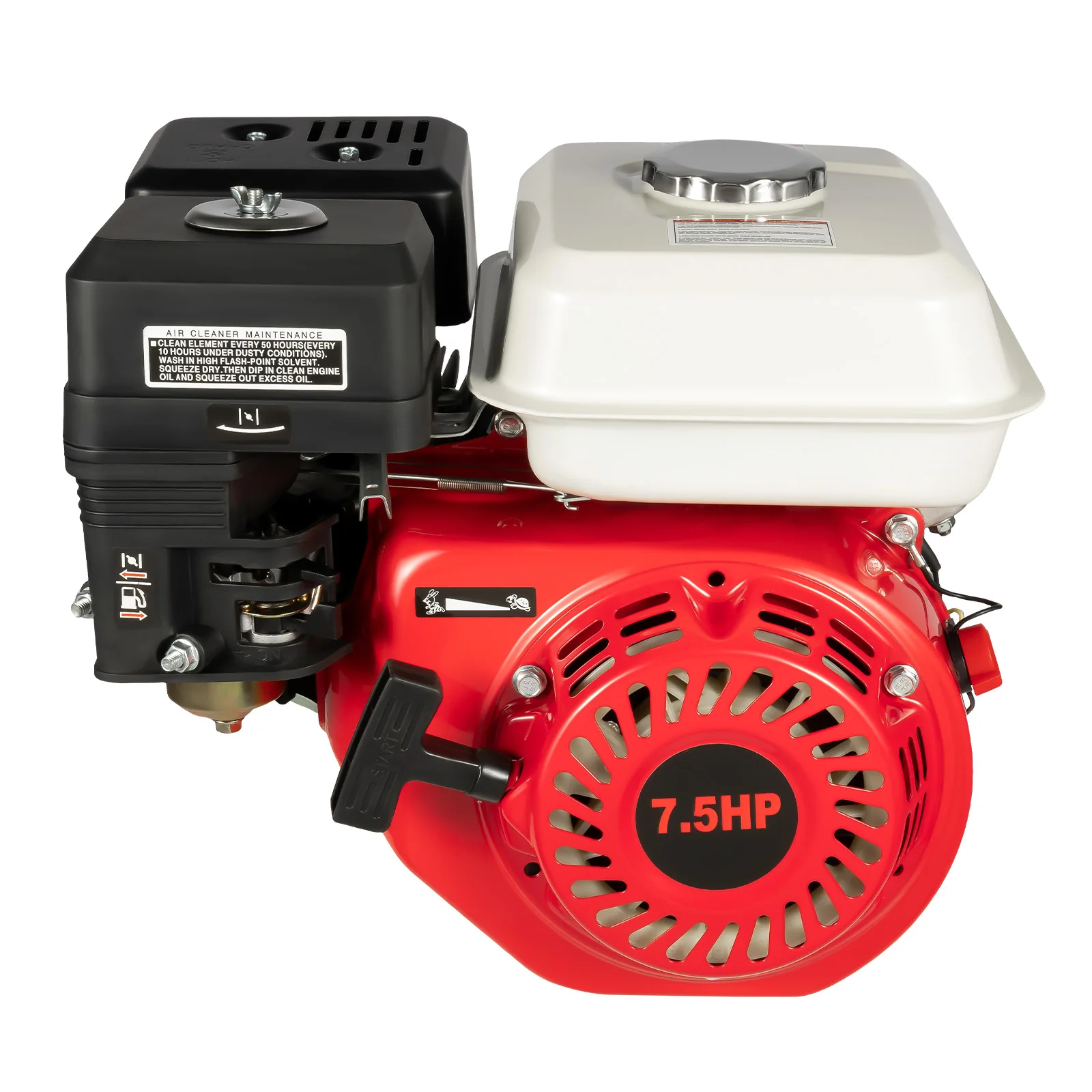 7.5HP 4-Stroke Gasoline Engine 4.4KW 212CC OHV Single Cylinder Air Cooled Gas Engine Motor Hand Start for Go-kart Washer 3600RPM