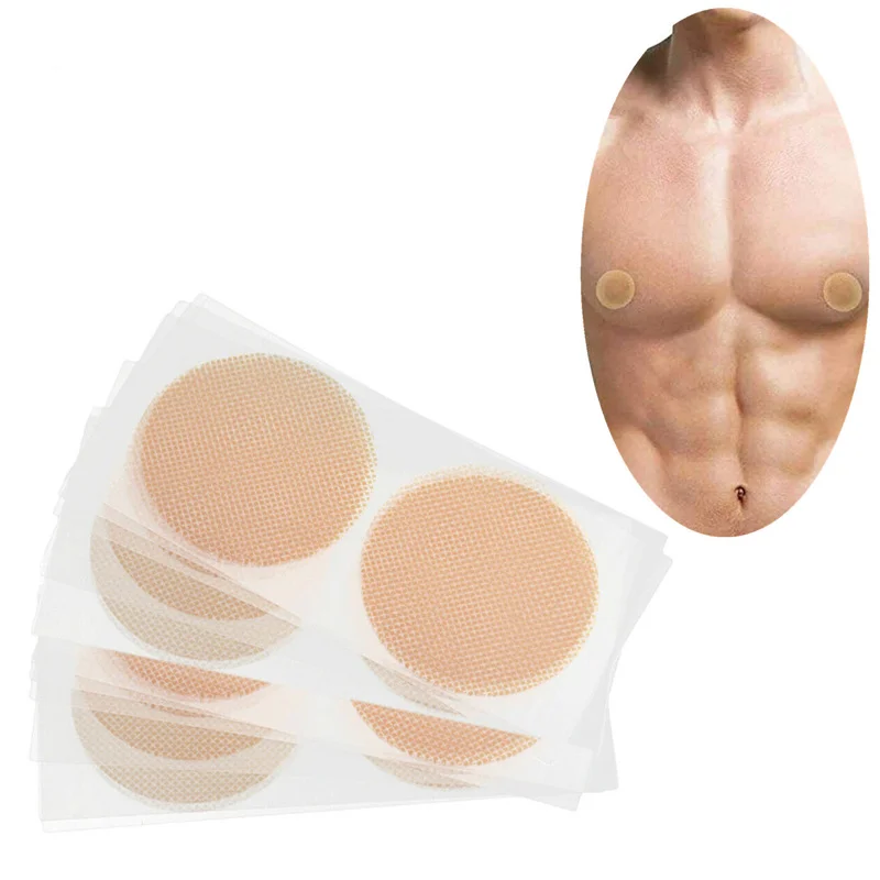 20PCS Men Nipple Cover Adhesive Chest Paste para As Mulheres Invisible Lift Underwear Correndo Anti Fricção descartáveis Mamilos Adesivo