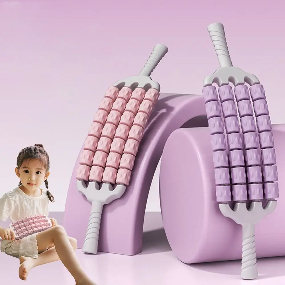 

Изогнутый гибкий ролик для массажа мышц, сенсорная тренировка, четыре ряда, роликовая палочка для мышц, нескользящий гибкий ролик