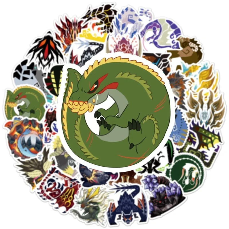 10/50/100PCS Hot Game Sticker Monster Hunter Sticker Waterproof Decals