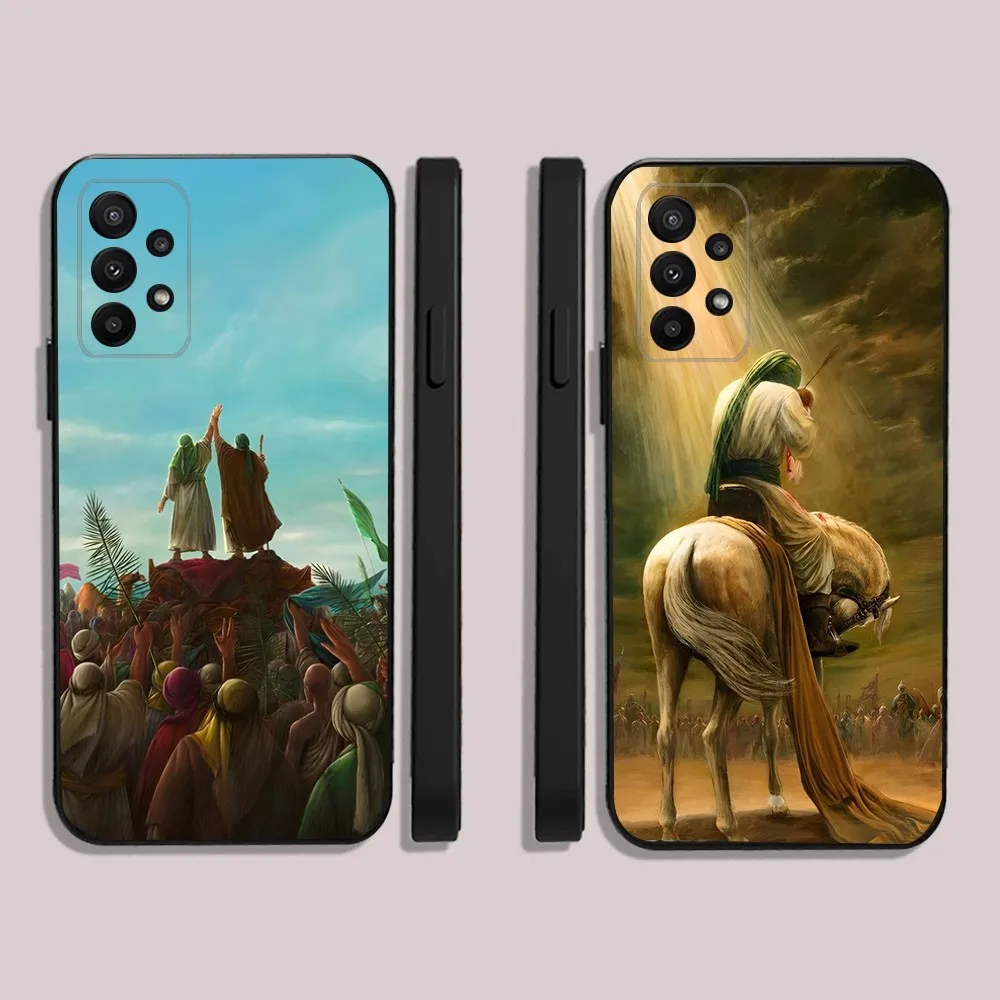 

Imam Hussain Shia Ali Phone Case For Samsung S24,23,22,30,21,10,9,Ultra,Plus,Lite,FE,5G Black Soft Case
