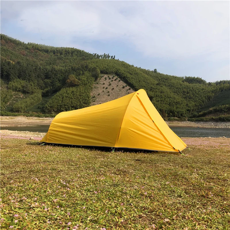 

Ultralight 2 Person 1.58kg Double Layer Aluminum Pole Rainproof Windproof Professional Camping Mountaineering Tunnel Tent Bivvy