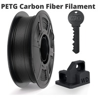 Carbon Fiber PETG Filament 1.75mm,Wear-Resistant&Heat-Resistant PETG 3D Printer Filament,Carbon Fiber Filament 1kg/0.25kg Spool