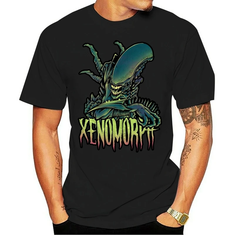 Beware The Xenomorph Men's T Shirts Alien Covenant Horror Tee Short Sleeve O Neck T-Shirts Cotton Gift Idea Clothes Plus Size