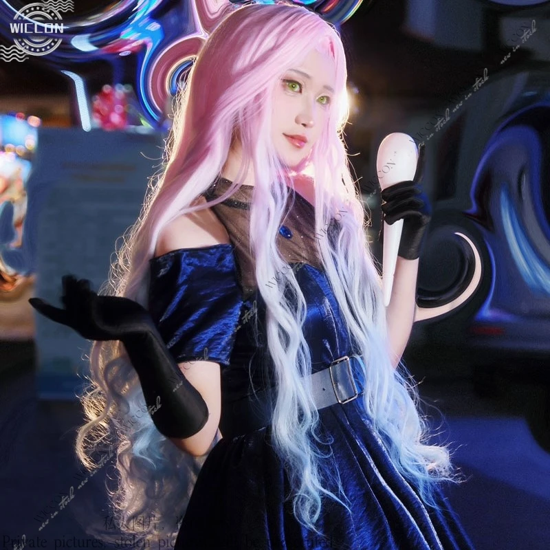 الغريبة كوس المرحلة ميزي تأثيري حلي شعر مستعار صخب فستان امرأة الكبار طفل دور اللعب المرحلة زي الزي اليومي حفلة الهالوين