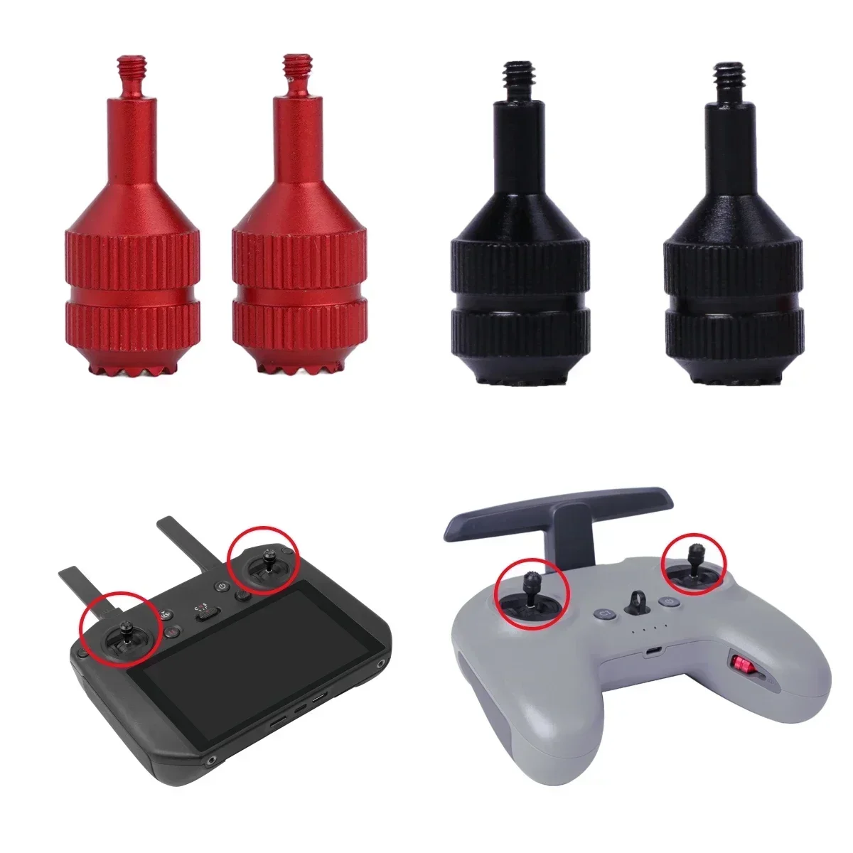 High-quality Aluminum Alloy Storable Thumb Joysticks Sticks Control Lever For DJI Avata FPV Remote Controller 2/RC Pro Antiskid