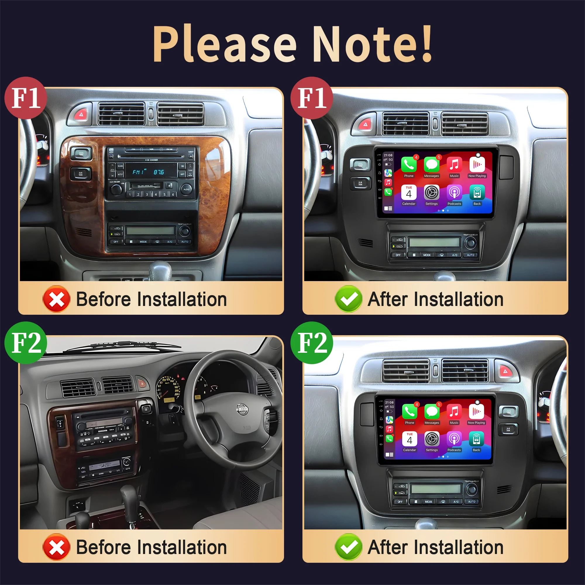 

Android 14 Car Radio For Nissan Patrol Y61 1997-2005 Wireless Bluetooth Carplay Multimedia Navigation Head Unit Screen Stereo