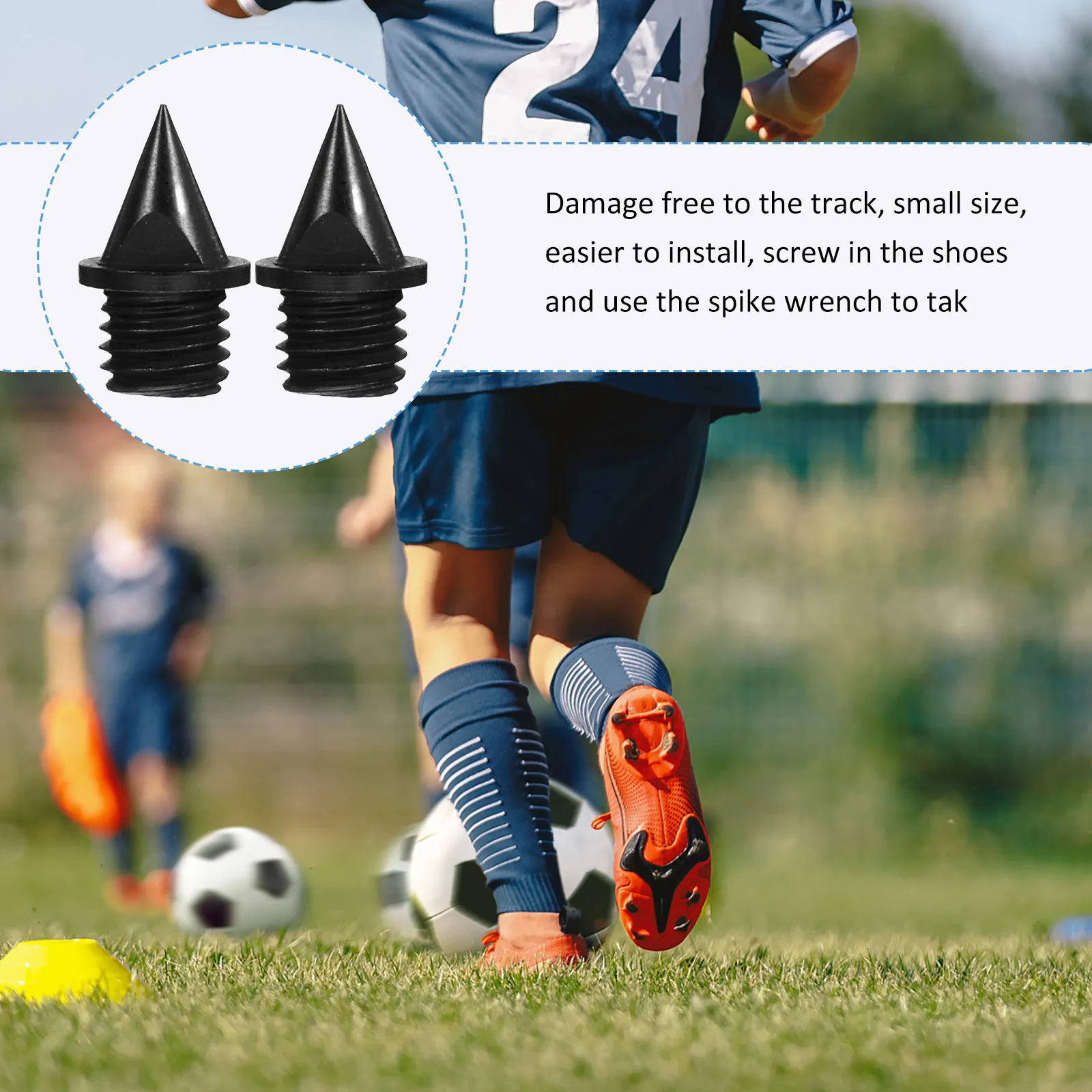 Carbon Steel Track Spikes Set Lightweight Screw In Replacement Cleats for Running Shoes Golf Baseball