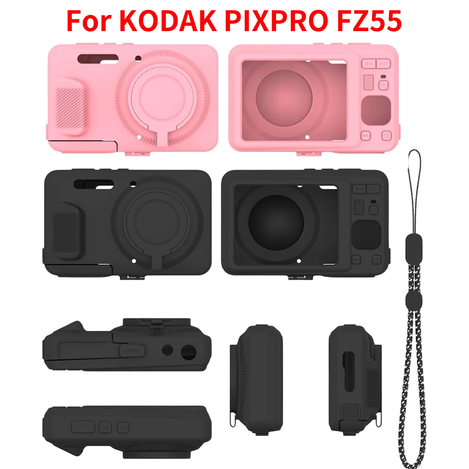 Silicone  Anti-Slip Camera Protector with Precise Cutouts Protective Sleeve Soft Protector Case for Daily Travel Work