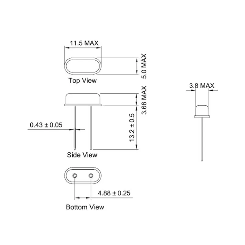 10pcs/LOT 27.12M Quartz Resonator Passive Crystal Oscillator HC-49S 27.12 MHz 49S 27.12MHz