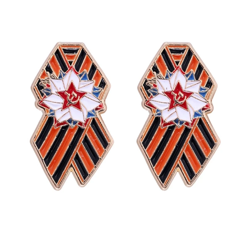  Sturdy Russian Federation Flag Lapel Pin Resistant To Corrosion Badge Pin