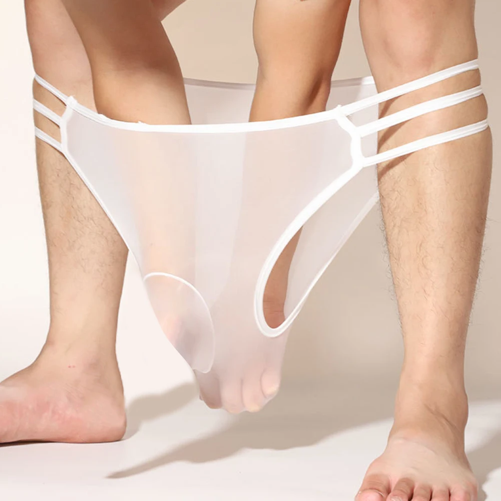 

Hollow Out Men Seamless Sheer Thong Stretch Pantyhose Panties See Through G-string Shorts Underpants Gay Erotic Lingerie