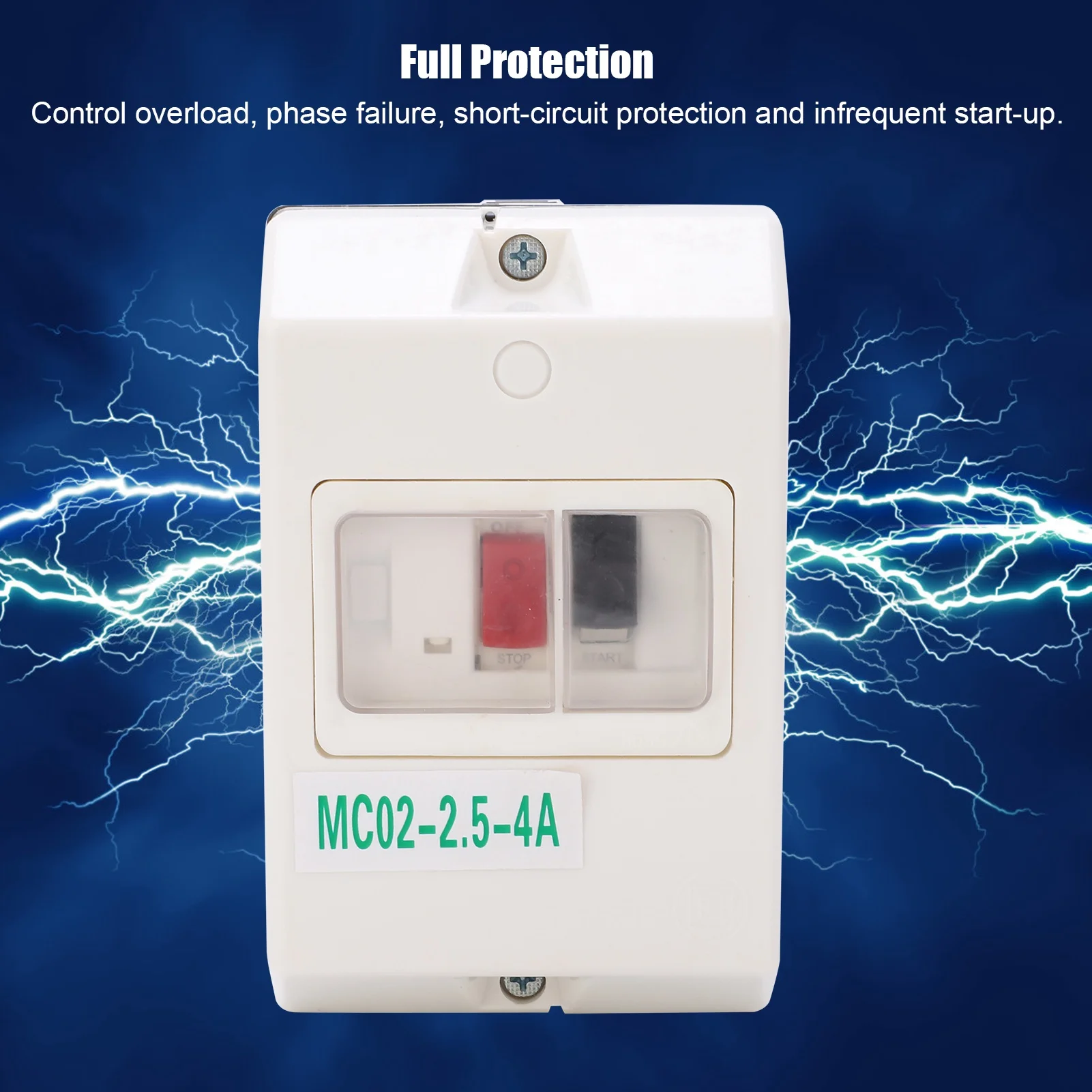 Motor  Circuit Breaker Motor   Electric Waterproof Circuit Breaker Protector MC02‑2.5‑4A 220V/380V