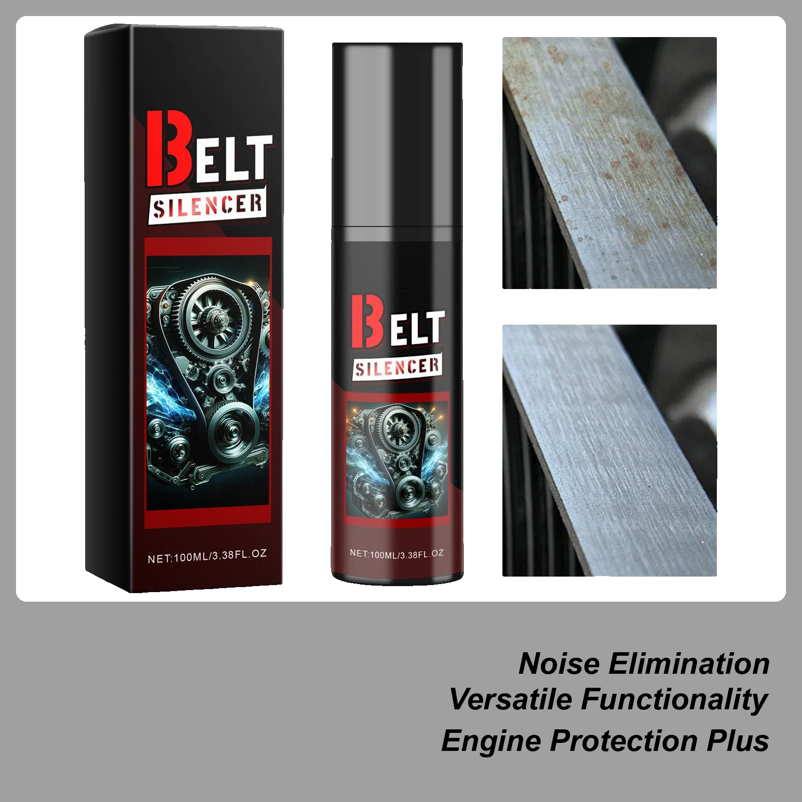 100ml Belt Noise Spray Automobile Engine Belt Silencers Lubricant Car Rubber Seal Belt Softening Lubrication Spray Belt Agent