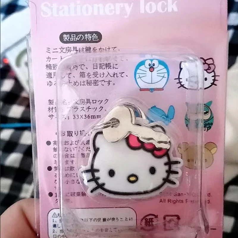 Sanrio Hello Kitty 3D Padlocks Mini Lock Cartoon Cute Multifunctional Luggage Locker Suitcase Girl Drawer Travel Anti-Theft Lock