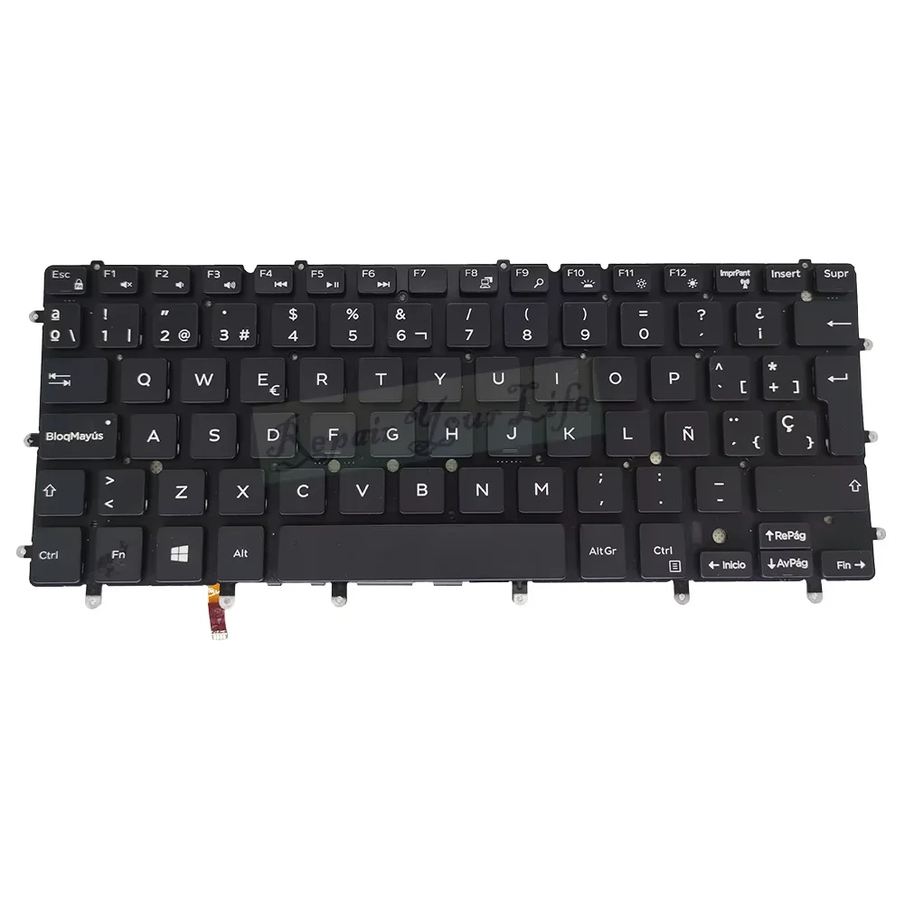 0MWV23 US Spain Spanish Laptop Backlit Keyboard For Dell Inspiron 13 7000 13 7347 13 7348 13 7352 7349 P54G P57G 9350 9360 9343 view 6