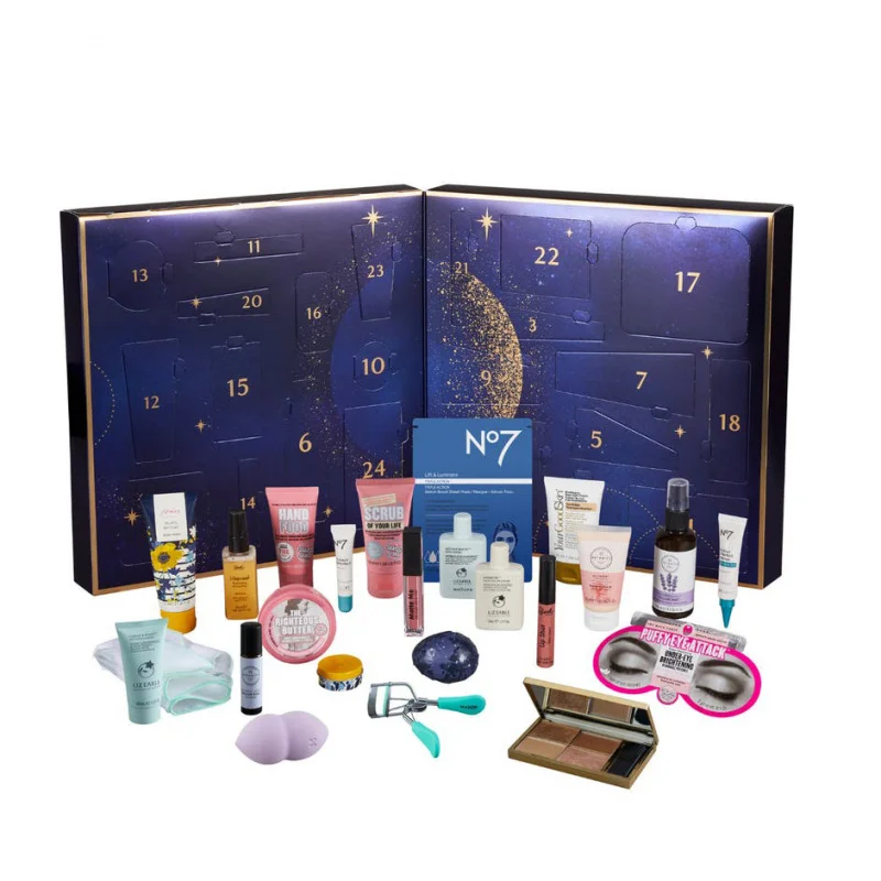 custom.Custom Cardboard Hard Paper Book Shape Advent Calendar Box Cookies, Nail Polish Bottles Packaging