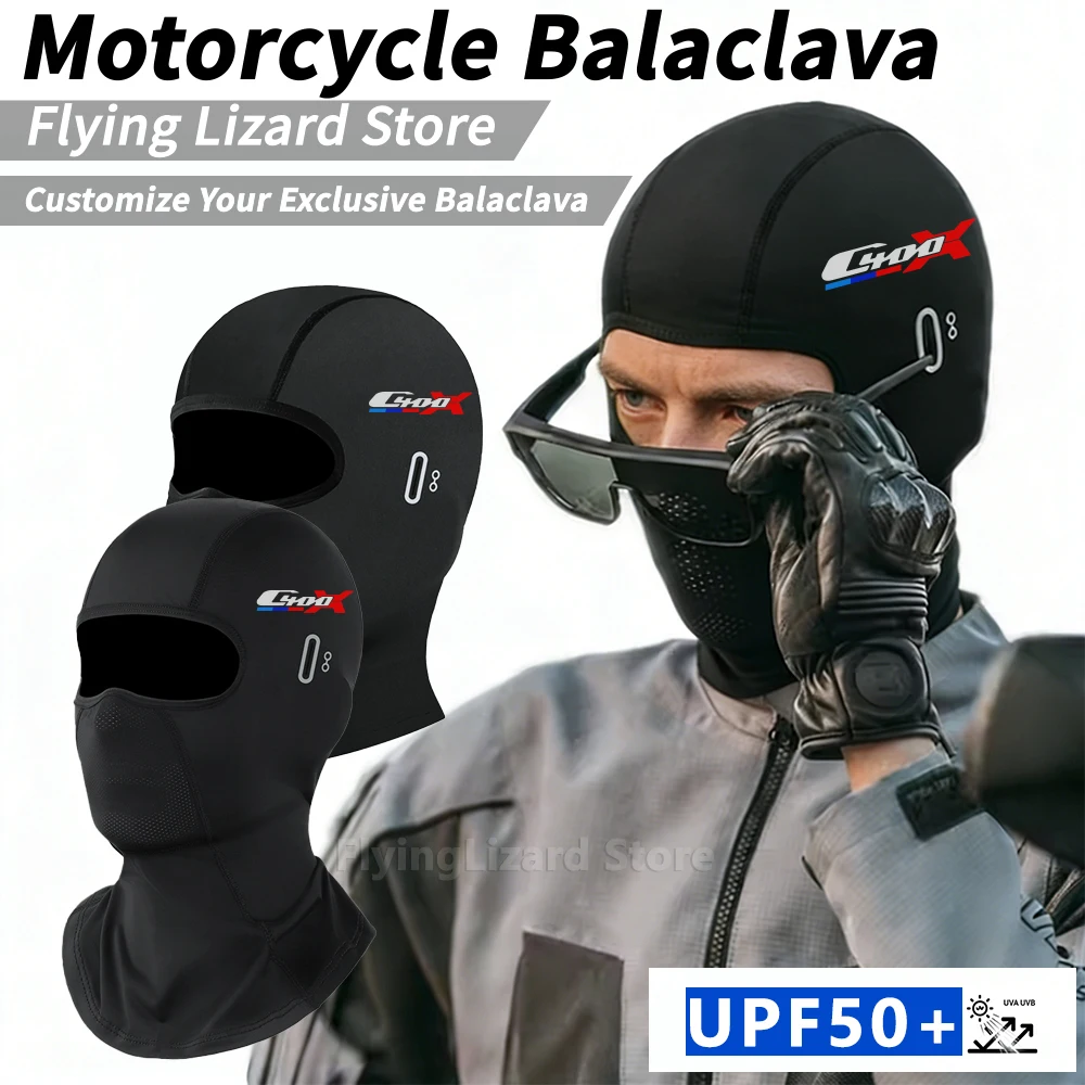 For BMW C400X / C 400 X (2019-2026) – Summer Cooling Motorcycle Balaclava, Breathable Full Face Mask with Sun UV Protection