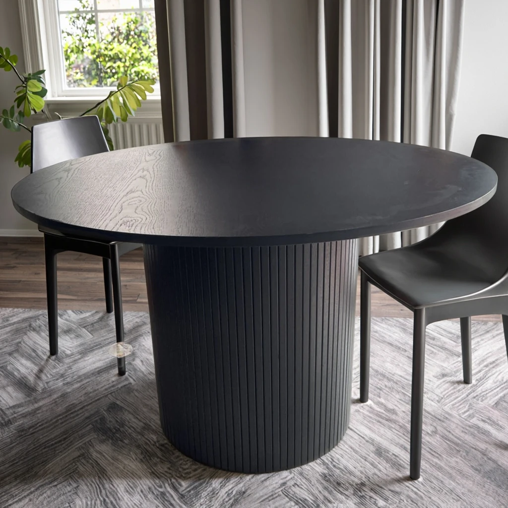 Modern Solid Wood Round Dining Table Factory Direct Sale Home Furniture for Dining Room