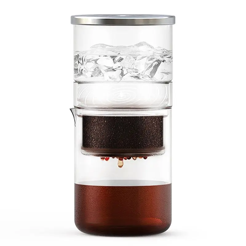 ABXF-1 Piece Coffee Pour Over Drop Coffee Maker Drip Coffee Maker Portable With Carafe And Stainless Steel Mesh Filter