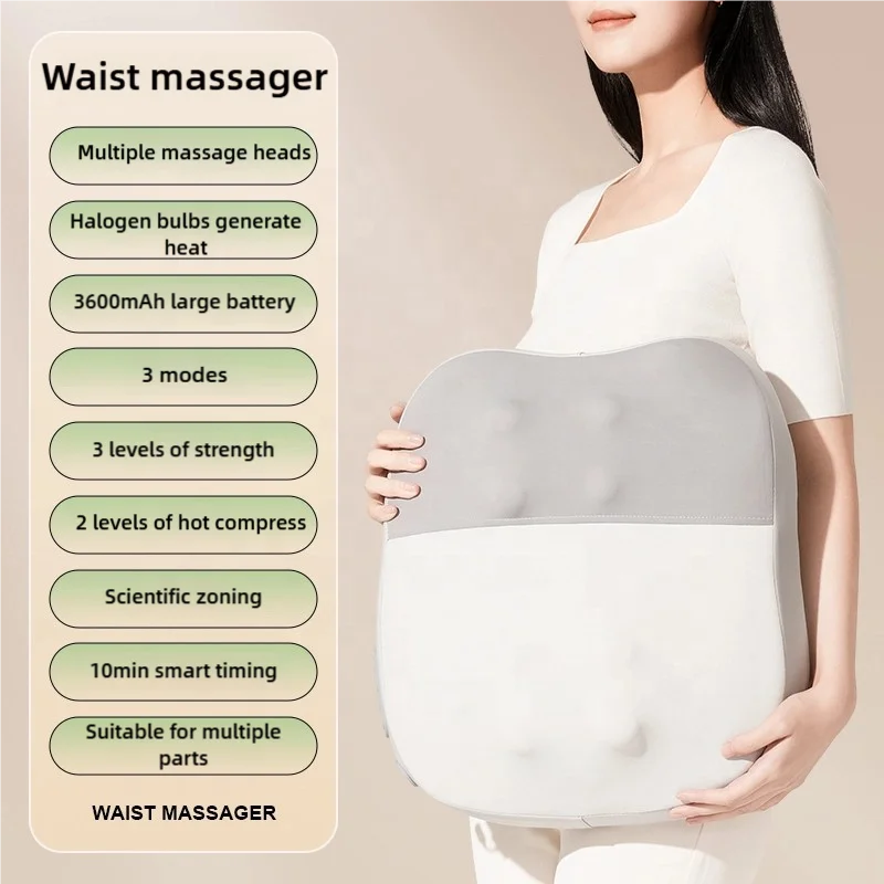 

3D Rolling Kneading Back Massage Machine Back Vibration Massager With Heat Massage Pillow for Back Pain Relief