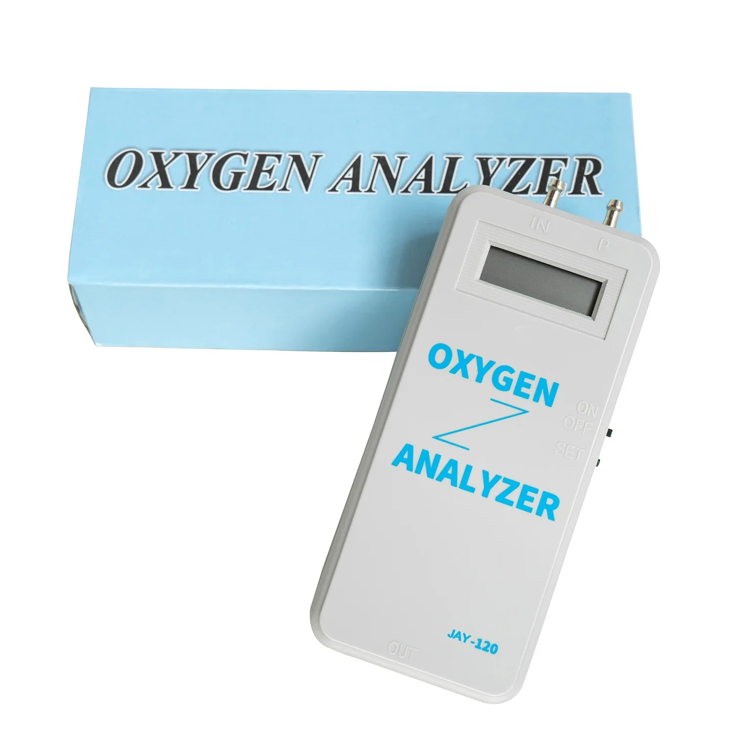 Detection Rance JAY-120 LCD Display Oxygen Analyzer High Accuracy 0-10L Electric Carton Medical Devices Ce Gray