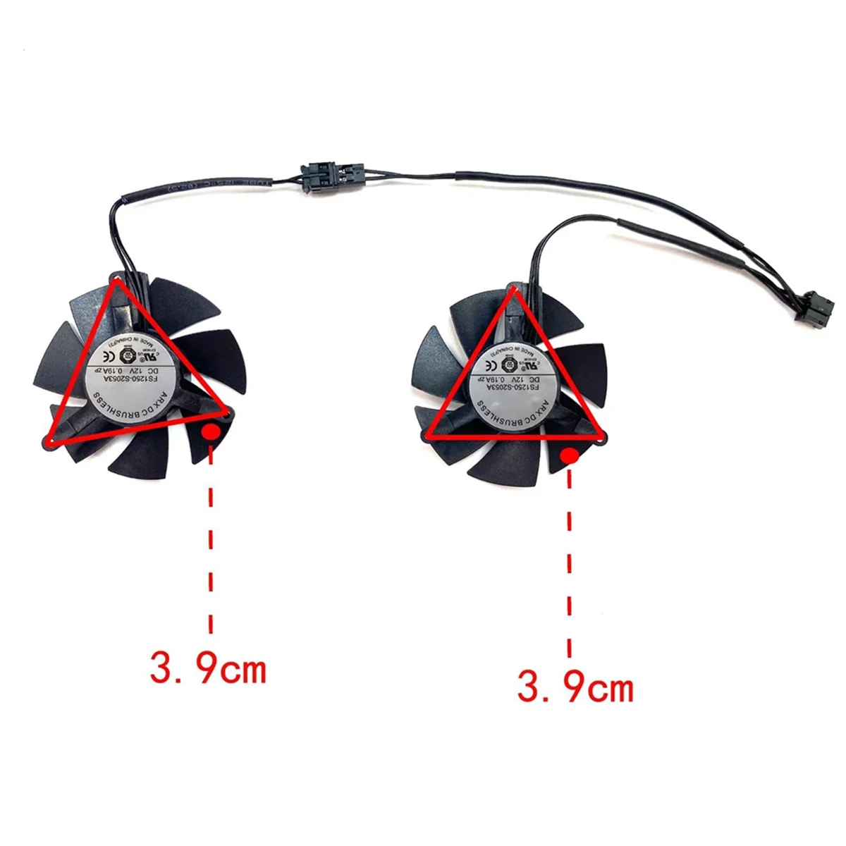 พัดลมการ์ดจอ FS1250-S2053A 0.19A GPU VGA สำหรับ GPU การ์ดจอ GTX 1650 1630 D6 GTX1650 OC ต่ำโปรไฟล์4G