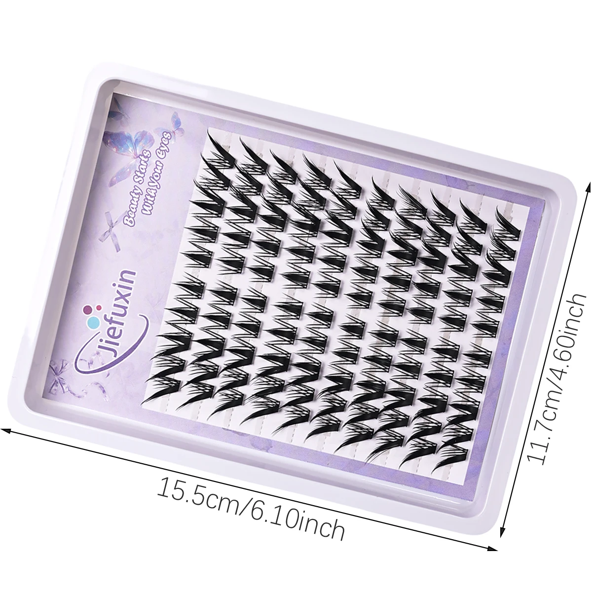 Fluffy Fox Wimpern-Cluster, 10-reihig, komplettes Set, dramatische 3D-Fälschungswimpern im koreanischen Stil für den natürlichen täglichen Gebrauch, einfach anzuwenden – Detail 4